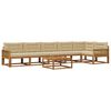 vidaXL Set vanjskih sofa 7 kom. Prirodna i bež