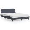 vidaXL Okvir za krevet Dover tamno sivi 135x190 cm bar&scaron;un