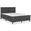 vidaXL Krevet od tkanine s oprugama tamnosivi 160 x 200 cm