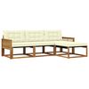 vidaXL Set vanjskih sofa s jastukom 4 pcs Prirodna i krem