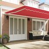 vidaXL Skrovita tenda Crvena 600 × 300 cm Poliester i metal