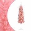 vidaXL Umjetno usko božićno drvce s kuglicom 120 cm 150 LED lampica