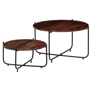 vidaXL 2-dijelni set stolića za kavu od masivnog drva akacije 60x35 cm