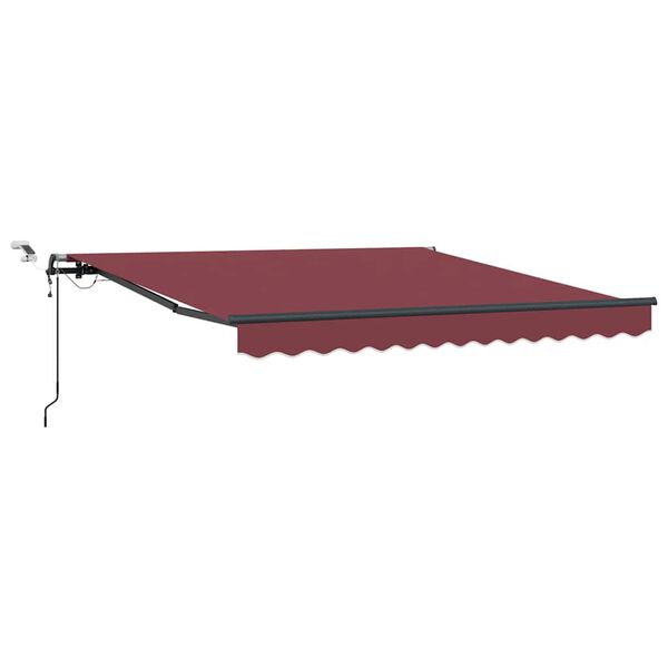 vidaXL Tenda na automatsko uvlačenje s LED svjetlima bordo 300x250 cm