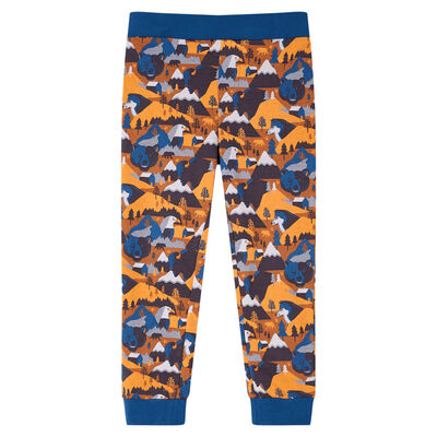 Dječja pidžama s dugim rukavima boja konjaka 92