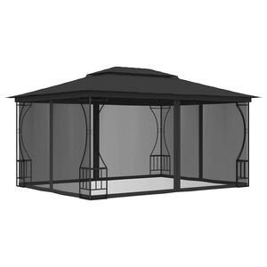 vidaXL Sjenica s mrežama 300 x 400 x 265 cm antracit