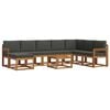 vidaXL Set vanjskih sofa 9 kom. Prirodna i antracit