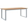 vidaXL Stol za vrt Siva 200 x 90 x 75 cm Čvrsto drvo akacije