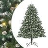 vidaXL Umjetno božićno drvce Zelena 240 cm PVC, Plastika i Čelik