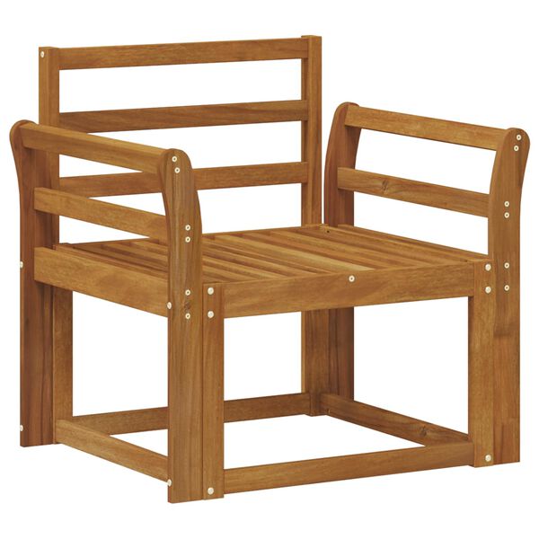 vidaXL Vanjski kauč Čvrsto drvo akacije Prirodna