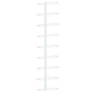 vidaXL Zidni stalak za vino za 9 boca bijeli željezni