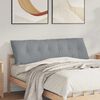 vidaXL Jastuk za leđa Svijetlo siva 160 x 19 x 50 cm tkanina