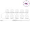 vidaXL Ogledalne svjetiljke 12 pcs Bijelo 4.5 x 4.5 x 4.8 cm Plastika
