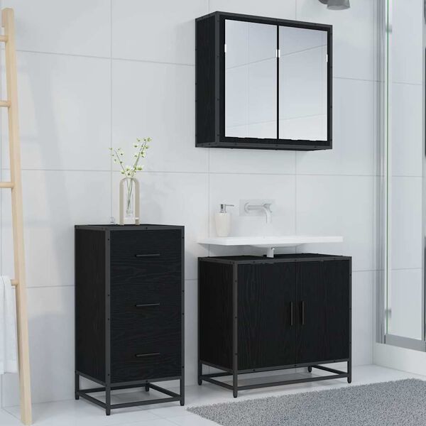 vidaXL Kreveta Crni hrast 35.5 x 35 x 76 cm