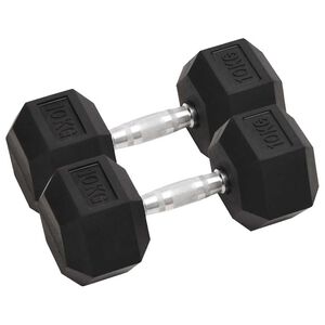 vidaXL Jednoručni utezi 2 kom 10 kg ukupno lijevano željezo