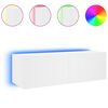 vidaXL Zidni TV ormarić s LED svjetlima bijeli 100 x 35 x 31 cm