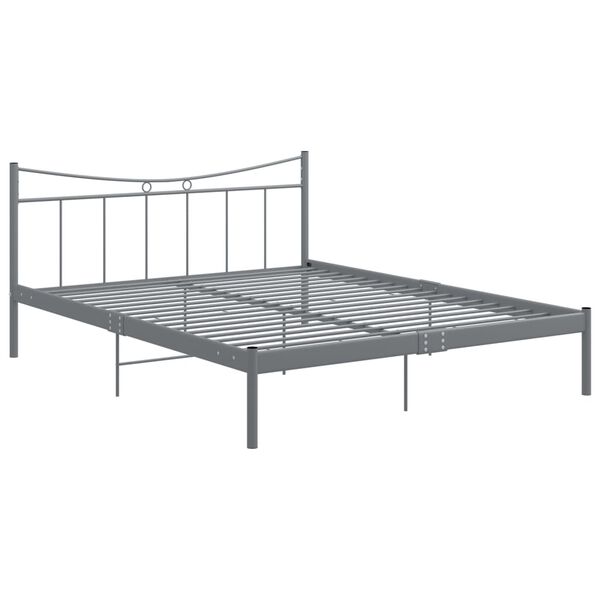 vidaXL Okvir za krevet sivi metalni 140 x 200 cm