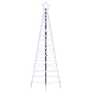 vidaXL LED Božićno drvce s zemljanim klinovima Hladna bijela 250 cm