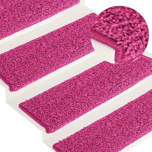 vidaXL Prostirke za stepenice 15 kom 65x21x4 cm roze pravokutni rub