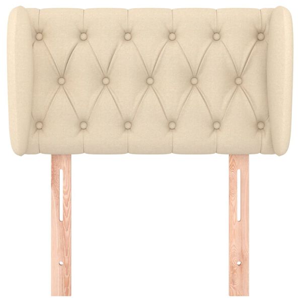 vidaXL Uzglavlje s u&scaron;ima krem 83x23x78/88 cm od tkanine