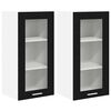 vidaXL Viseći ormarić s pohranom 2 pcs Crni hrast 40 x 31 x 80 cm