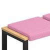 vidaXL Jastučić za klupu 2 pcs Tkanina Ružičasta Dubina 35 cm