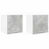 vidaXL Viseći ormarić 2 pcs Beton siva i bijela 40 x 31 x 40 cm