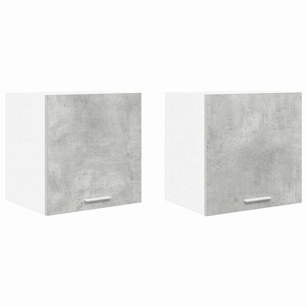 vidaXL Viseći ormarić 2 pcs Beton siva i bijela 40 x 31 x 40 cm