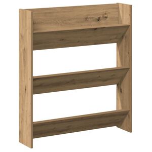 vidaXL Zidni ormarić za cipele Artisan hrast 80x18x90 cm izrađeno drvo