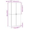 vidaXL Ormarić Crni hrast 80 x 50,5 x 180 cm Konstruirano drvo
