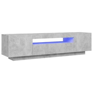 vidaXL TV ormarić s LED svjetlima siva boja betona 160 x 35 x 40 cm