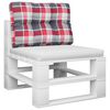 vidaXL Jastuk za palete crveni karirani 60 x 40 x 12 cm od tkanine
