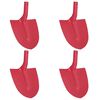 vidaXL Glava lopate 4 kom. Crvena 39,5 x 27,5 cm