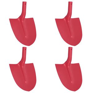 vidaXL Glava lopate 4 pcs Crvena 39,5 x 27,5 cm