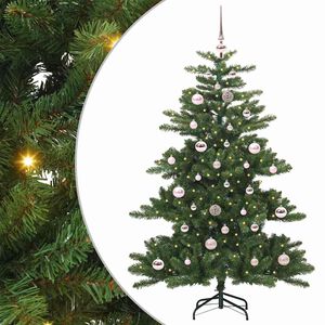 vidaXL Umjetno božićno drvce s nogom Zelena 150 cm PVC i čelik