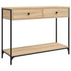 vidaXL Konzolni stol boja hrasta 100 x 34,5 x 75 cm konstruirano drvo