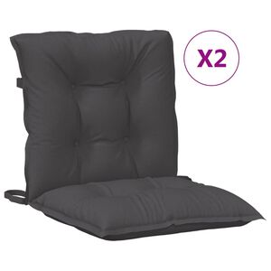 vidaXL Jastuci za stolice 2 kom pro&scaron;arano antracit 100x50x7 cm tkanina