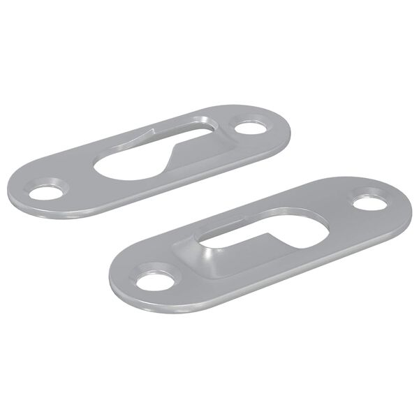 vidaXL Vje&scaron;alica s rupom 2 pcs Srebrno 45 x 16 x 3.5 mm Željezo