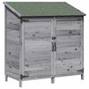 vidaXL Vrtna &Scaron;upa Siva 106,5 x 56 x 113,5 cm Konstruirano drvo