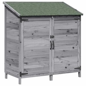 vidaXL Vrtna &Scaron;upa Siva 106,5 x 56 x 113,5 cm Konstruirano drvo