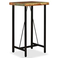 vidaXL Barski stol od masivnog obnovljenog drva 60x60x107 cm