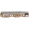 vidaXL Set vanjskih sofa 9 kom. Prirodna i svjetlosiva