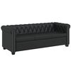 vidaXL Trosjed Chesterfield od umjetne kože crni