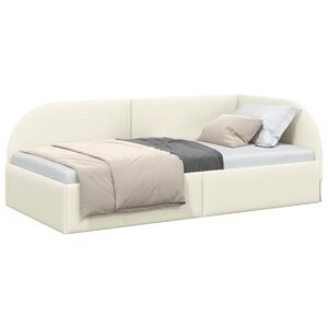 vidaXL Kutni okvir kreveta Krema 80 x 200 cm Bar&scaron;un