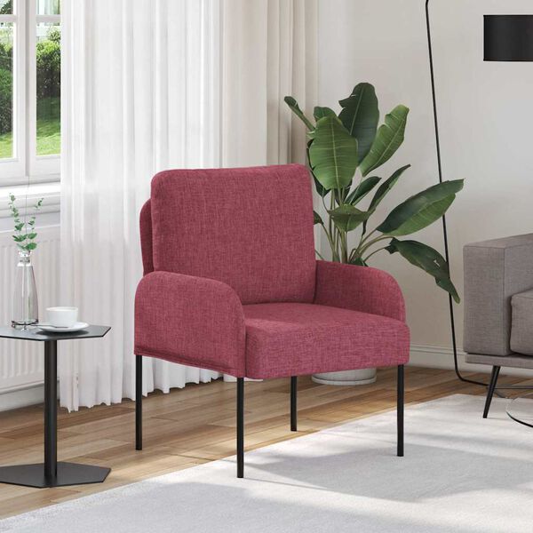 vidaXL Sofe s jastukom 55cm Vinska crvena &Scaron;perploča