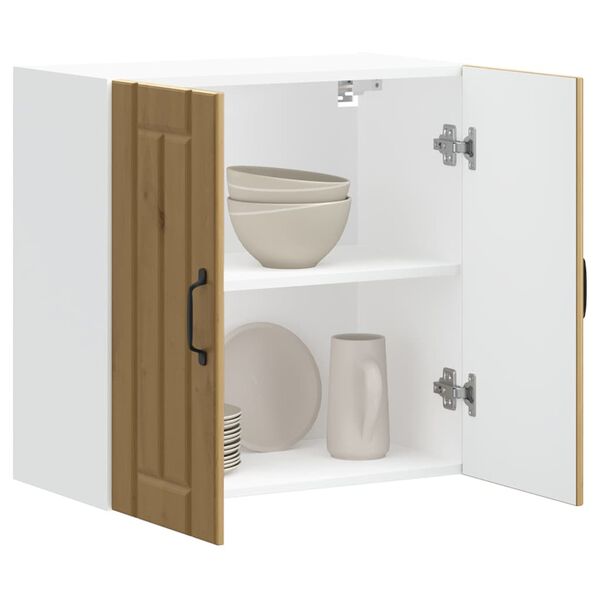 vidaXL Kuhinjski zidni ormarić Lucca boja hrasta konstruirano drvo