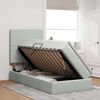 vidaXL Krevet s madracem i skladi&scaron;tem Svijetlo siva 90 x 190 cm Bar&scaron;un