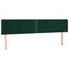 vidaXL Uzglavlje s u&scaron;ima tamnozeleno 203x16x78/88 cm bar&scaron;unasto