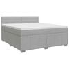vidaXL Boxspring krevet s madracem Svjetlosiva 140 x 200 cm Tkanina
