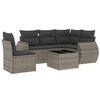 vidaXL 6-dijelni set vrtnih sofa od poliratana s jastucima sivi